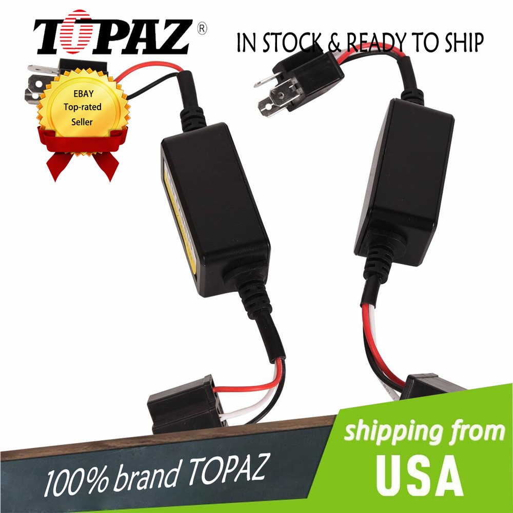 2PCS H4 9003 LED Headlight Canbus Load Resistor Decoder Error Free Anti Flicker