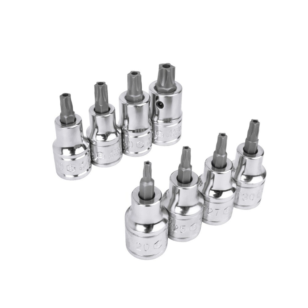 Genius Tools 8 Piece 1/2" Dr. Pentacle Bit Socket Set - BS-408PE