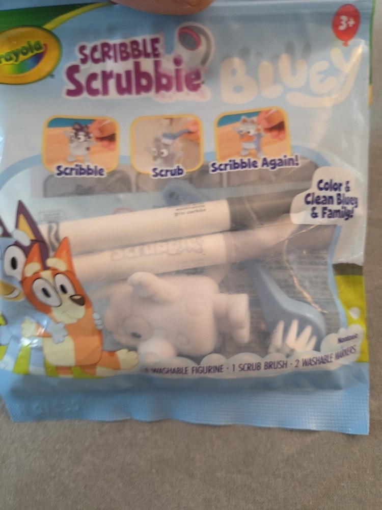 Crayola Scribble Scrubbies Colorable Bluey Toy Figurines MUFFIN