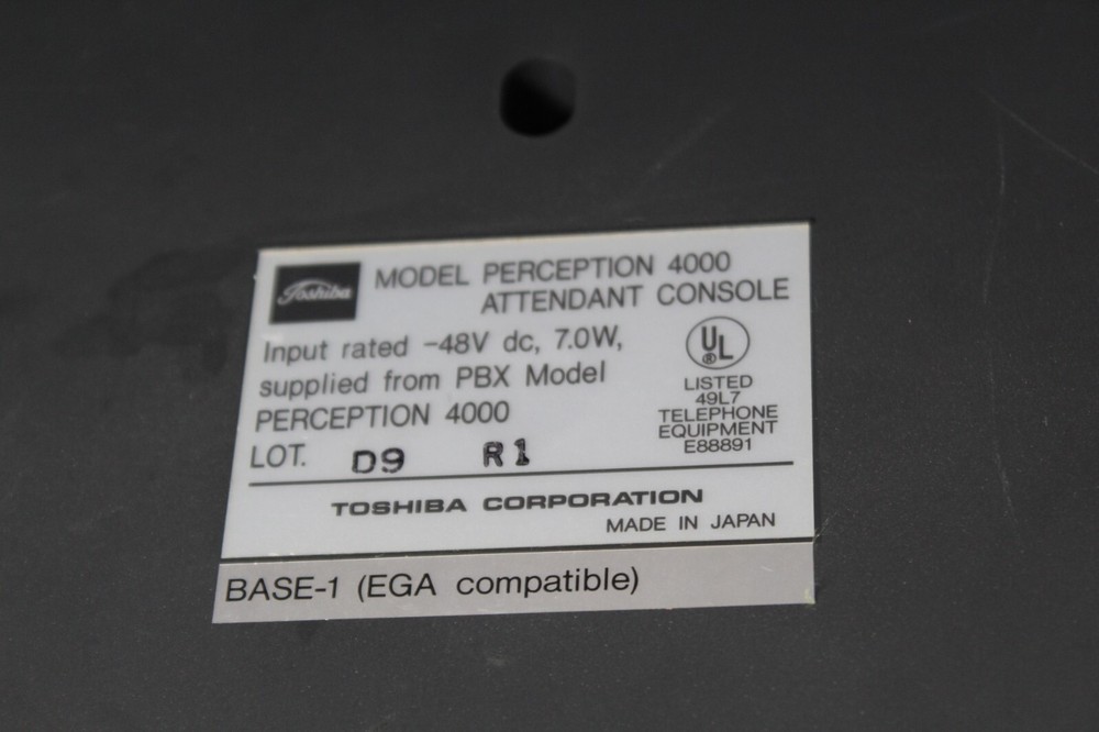 Toshiba Perception 4000 Attendant Console