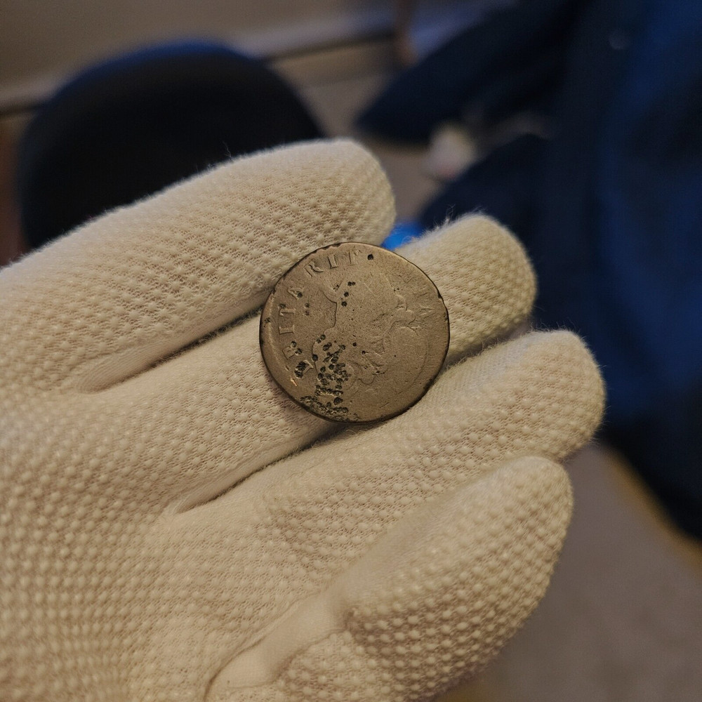 1690's William III Half Penny Double Or Multiple Struck Colonial Error Coin