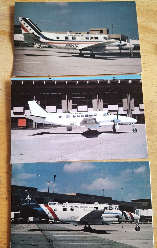 BAR HARBOR AIRLINES 3 Postcards  BC-99