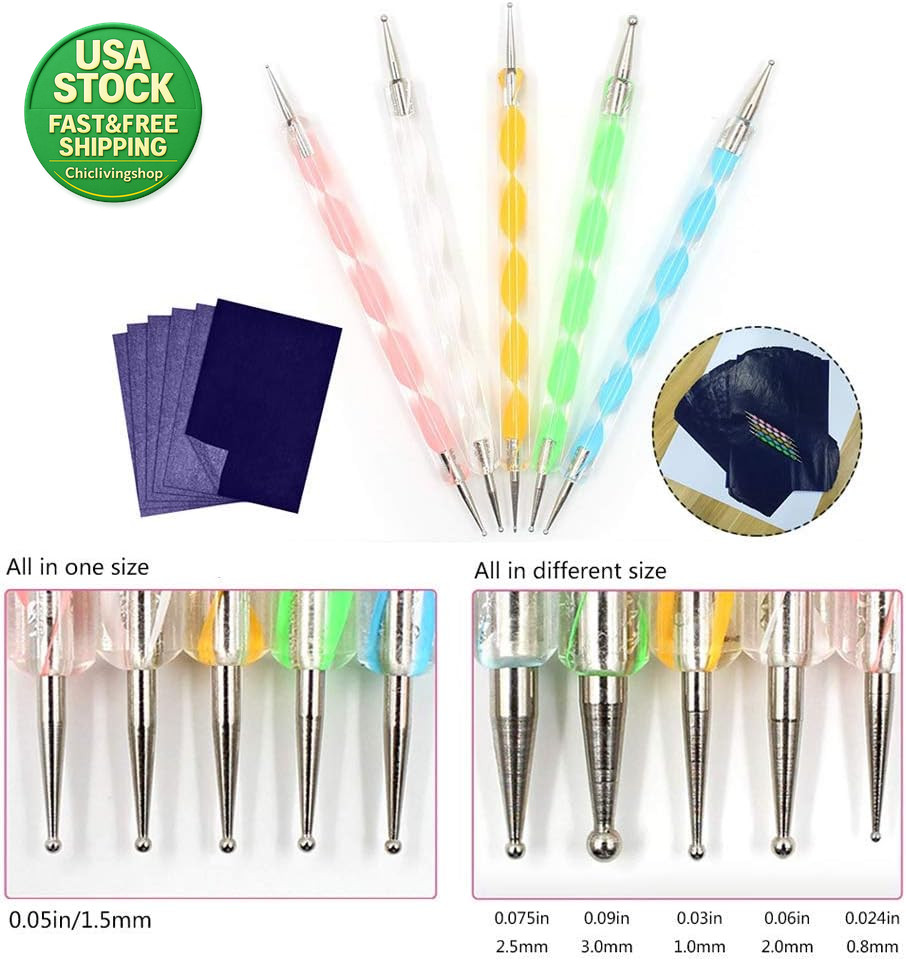 100 Sheets Carbon Transfer Paper Tracing Paper with 5 Embossing Styluses