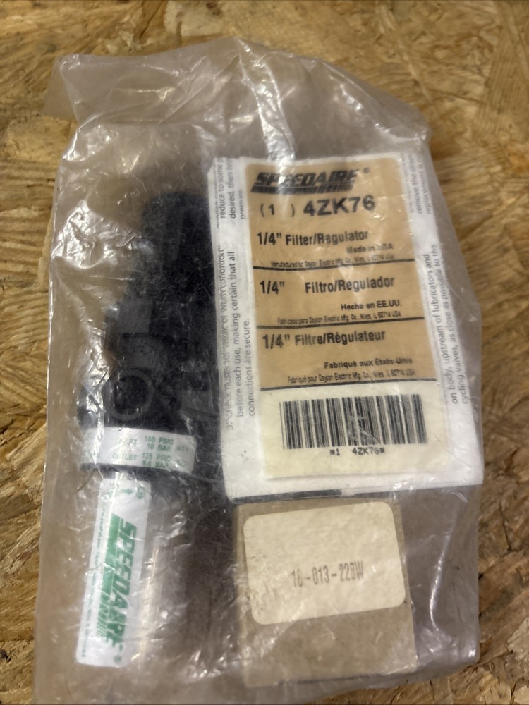 Speedaire 4Zk76 Filter Regulator, NEW Sealed!