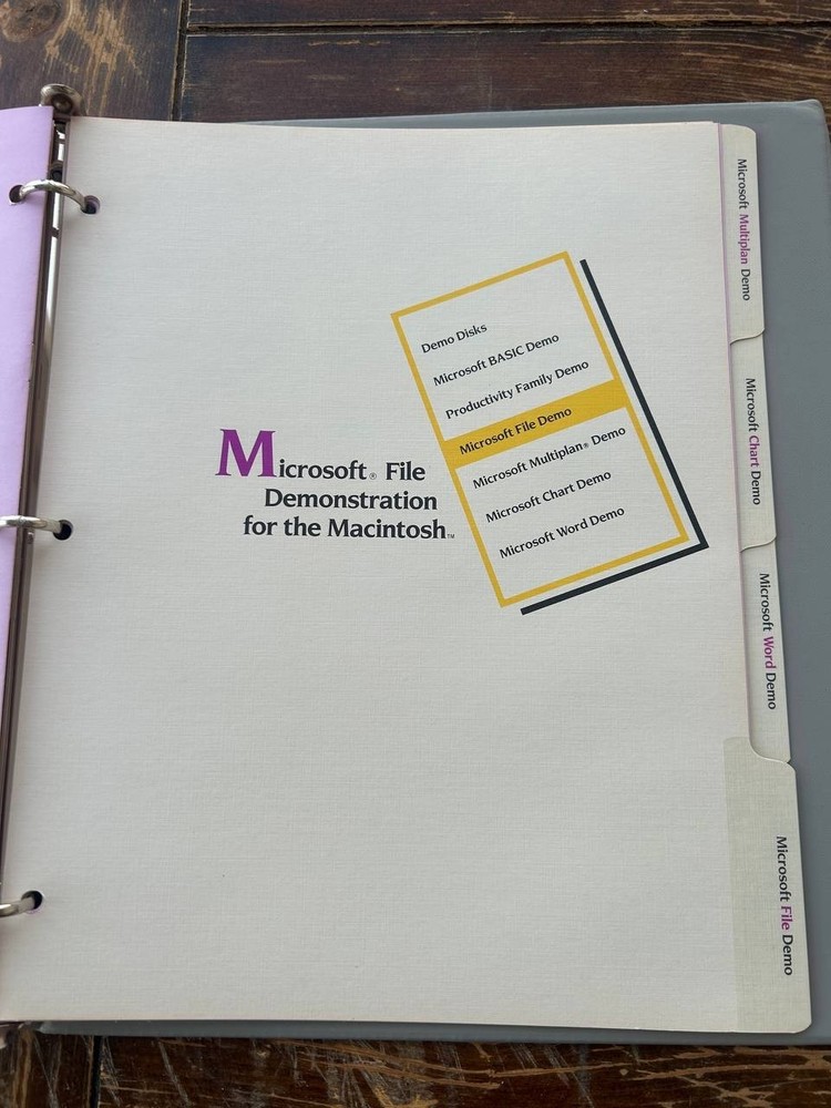 Vintage Microsoft Macintosh Demo Software Lot Excel Word Multiplan Floppy