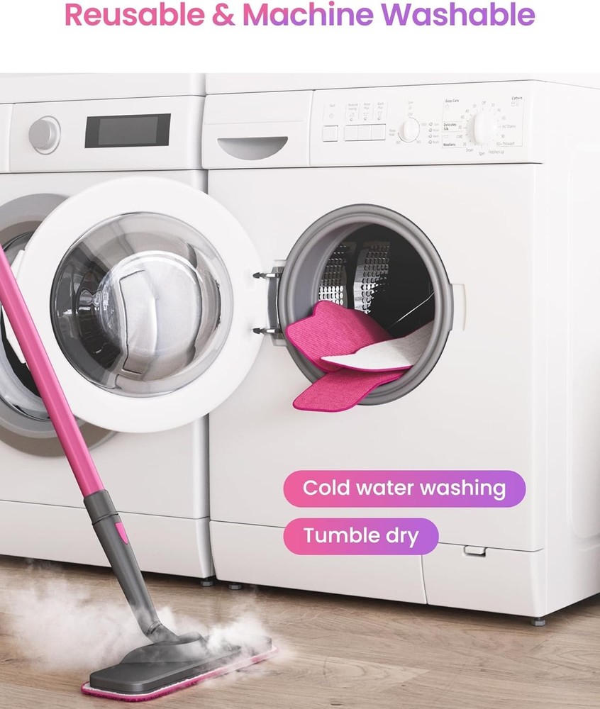 6-Pack Microfiber Cleaning Pads - Compatible with Top Steam Mops