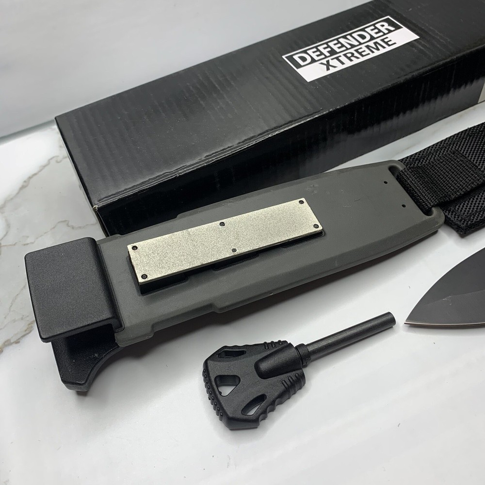 11” SURVIVOR II 6168 Fixed Blade BOWIE Hunting Knife Fire Starter Sharpener