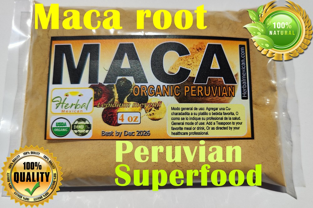 4oz Maca, maca root powder, organic yellow maca powder, peruvian raw maca root !
