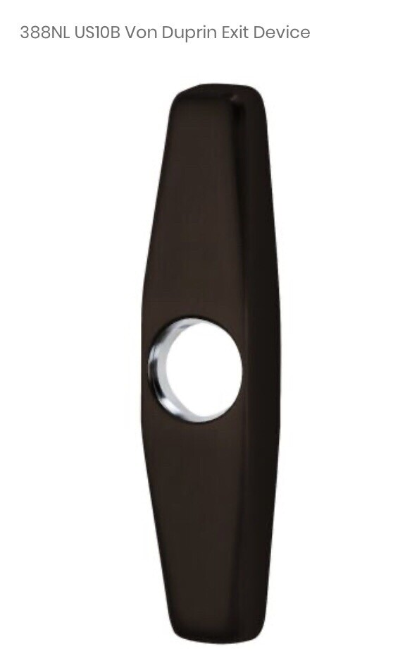 Von Duprin 388NL Grade 1 Exit Trim, Night Latch Function, Less Pull, In US10B