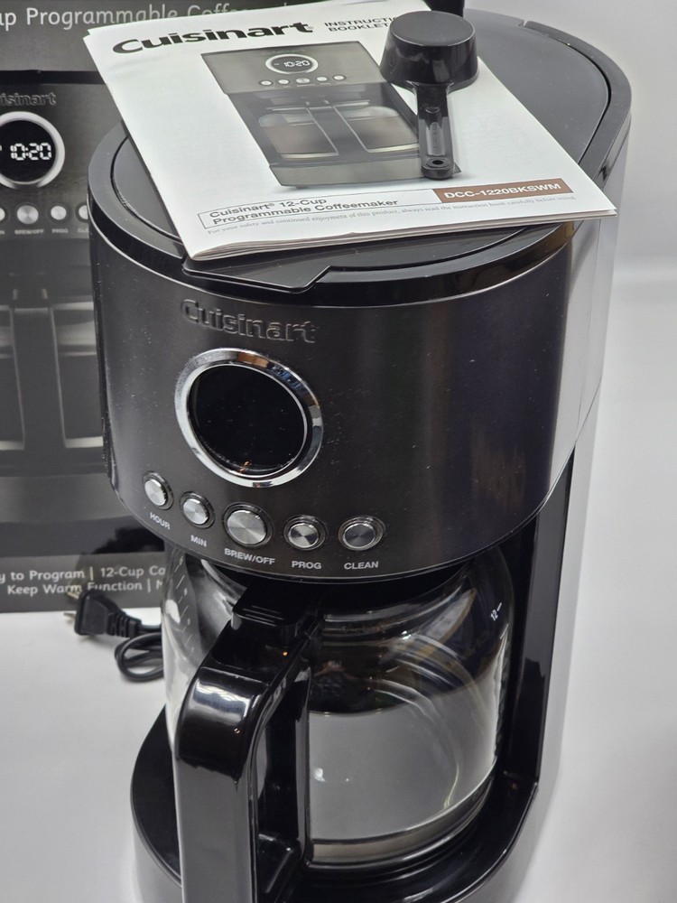 Cuisinart 12 Cup Programmable Coffeemaker BLACK STAINLESS Model# DCC-1220BKS