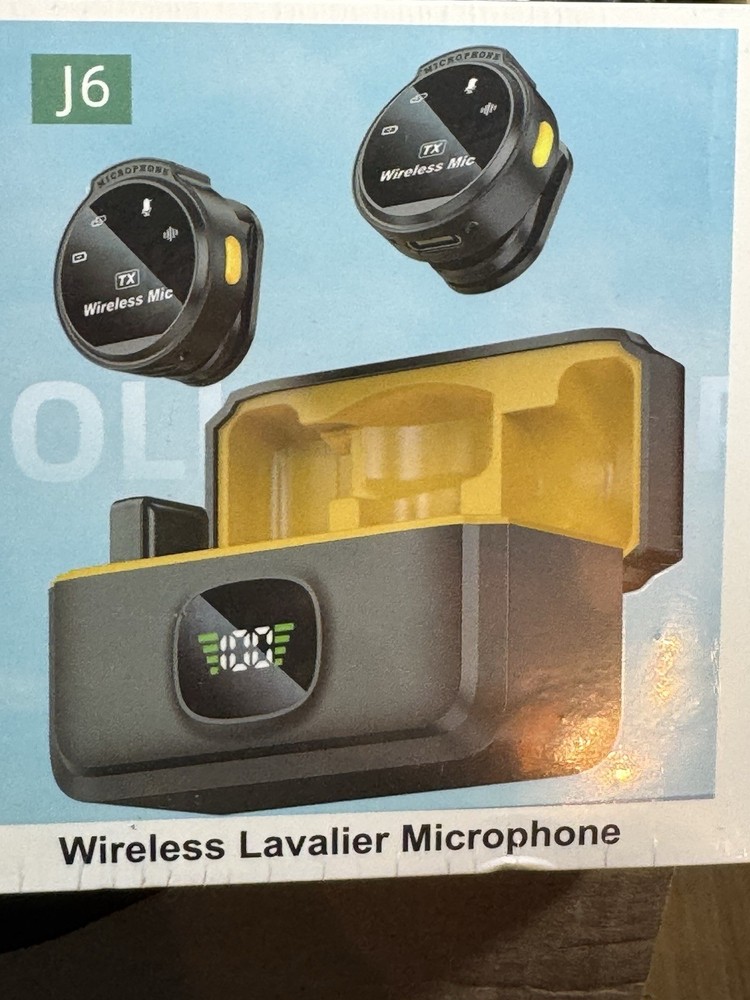 Professional Wireless Lavalier Microphone / Charging Case, 2 Pack Noise Cancel