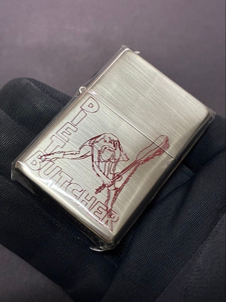 Zippo Marlboro Diet Butcher Silver 2 Sided Processing Lighter Regular Japan