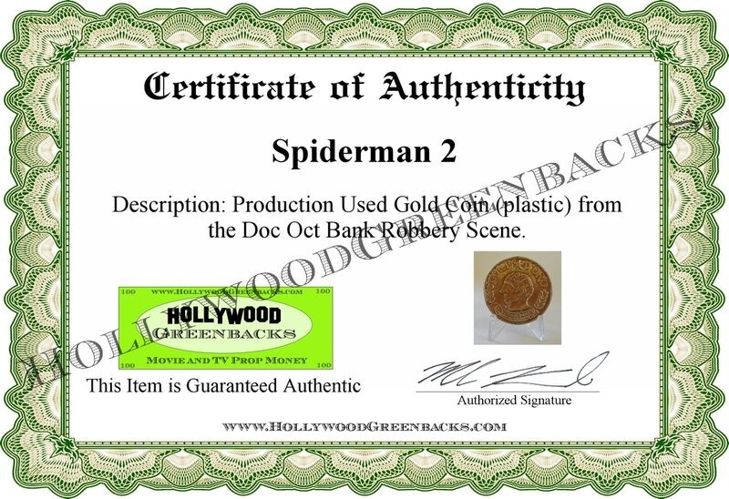 Spider-man 2 - Gold Coin from Doc Ock Robbery Scene