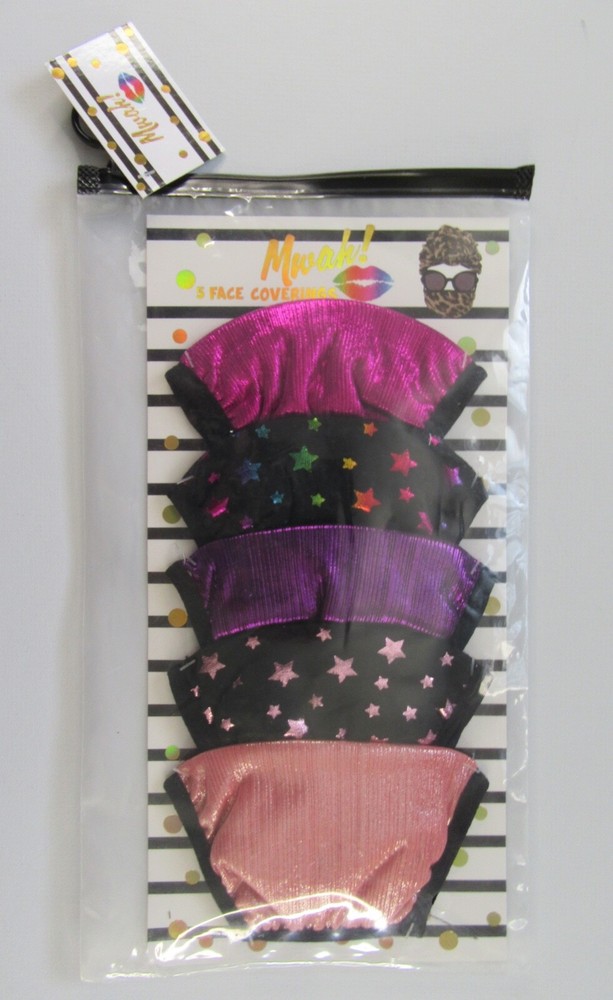 Mwah! 5 Face Coverings - Shimmery Designs