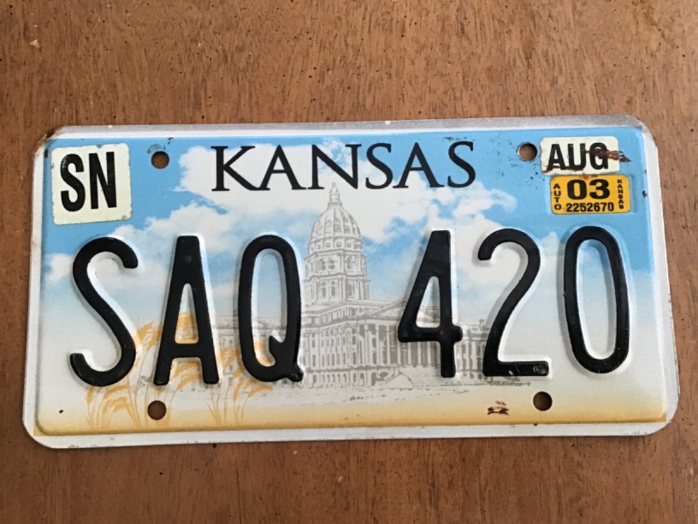 2003 Kansas License Plate Tag