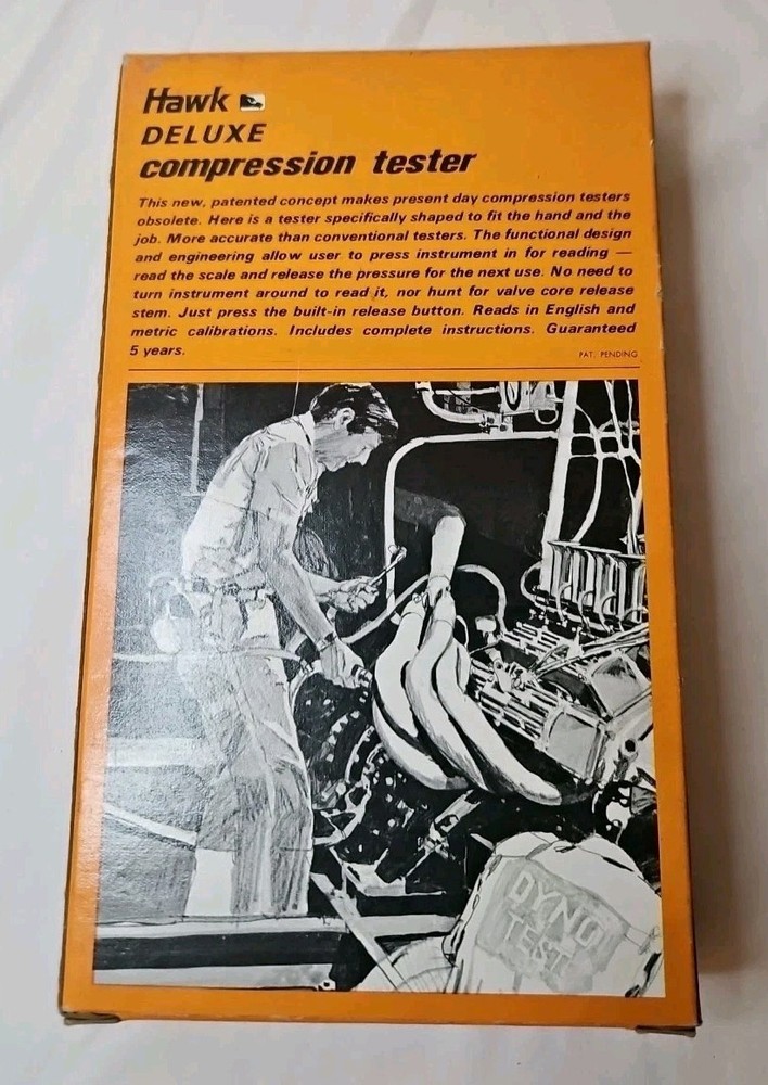 Vintage Hawk Classic Car Engine Compression Tester