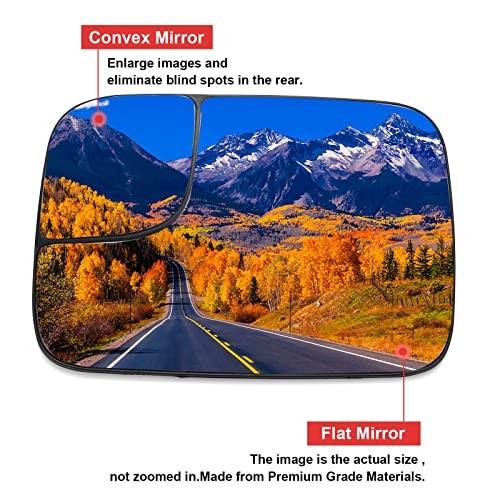 Heated Mirror Glass Left Driver Side Compatible with Dodge Ram Driver Left Side