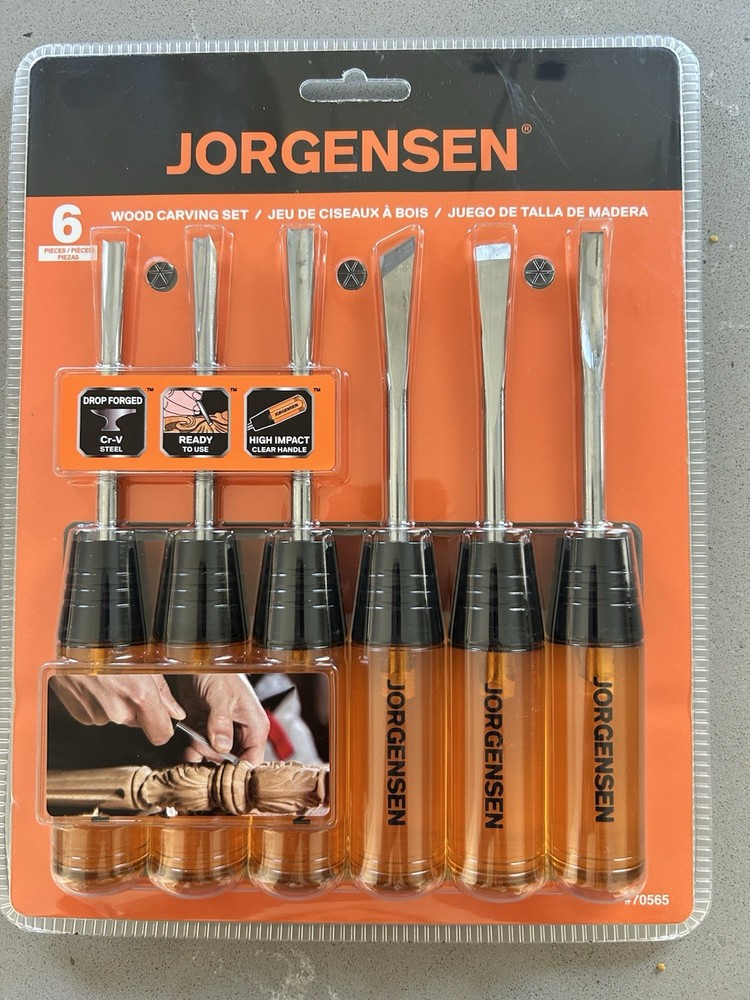 Jorgensen Wood Carving Tools 6 Pc Basic Wood Carving Set Acetate Handle - New