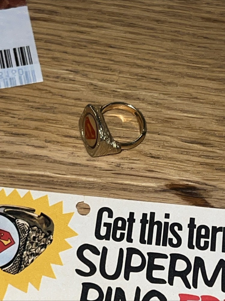 Rare 1978 Superman Ring Nestle Candy Bar Ring, Wrapper Premium Lot