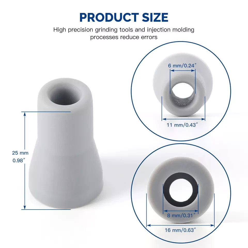 Dental Saliva Ejector Suction Rubber Snap Tip Adaptors Weak/Strong Replacement