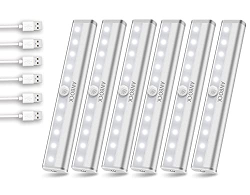 Closet Lights Motion Sensor 6 Pack Rechargeable, Wireless LED Motion 6 packs