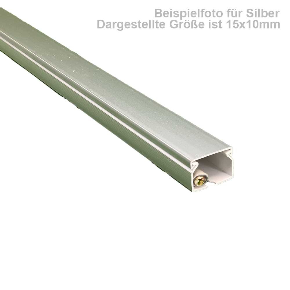 Cable Duct 15x15mm Silver Self Adhesive 1m Installation Duct