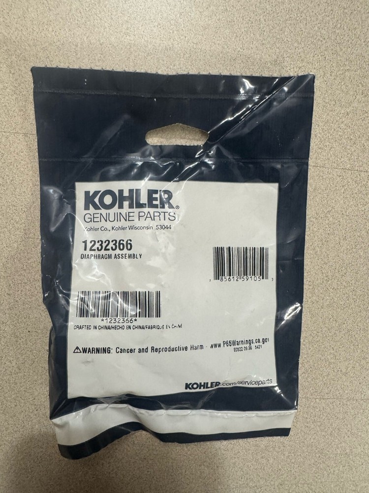 Kohler K-1232366 Diaphragm Assembly