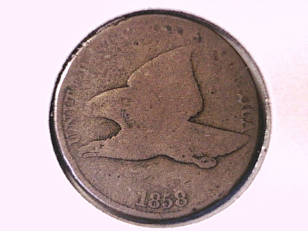 1858 Flying Eagle Cent Genuine Raw Ungraded 00208