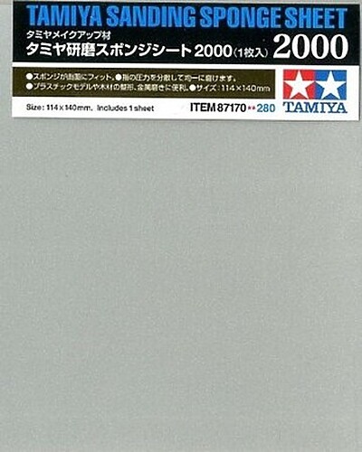 Tamiya Sanding Sponge Sheet 2000 - Power Sander Router Grinder - #87170