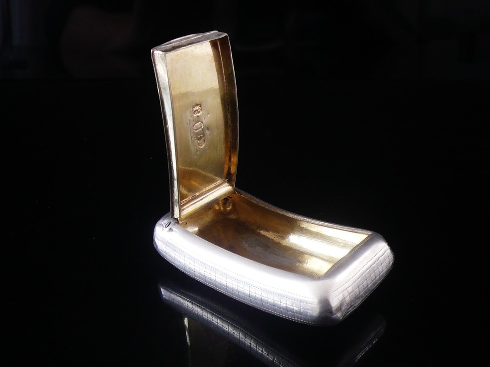 Antique Sterling Silver Snuff Box, Hallmarked Birmingham 1808