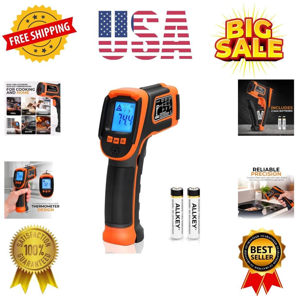 Infrared Temperature Gun - Handheld Surface Infrared Thermometer for Griddle,...