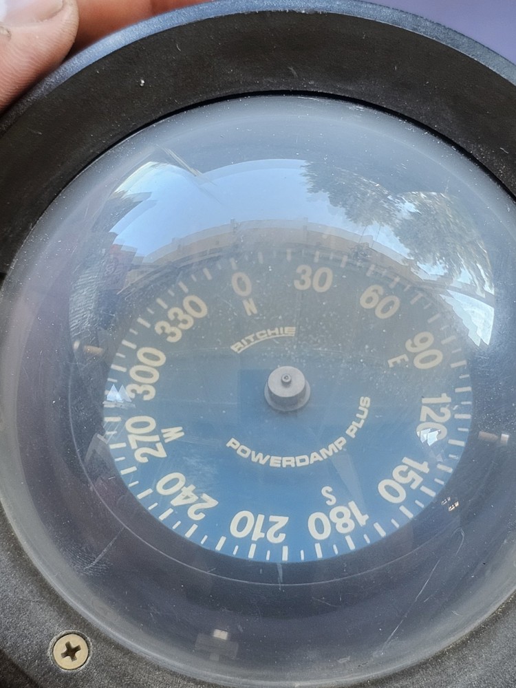 Vintage Ritchie Powerdamp Plus SS-1000 Marine Compass Pre Owned Untested V4