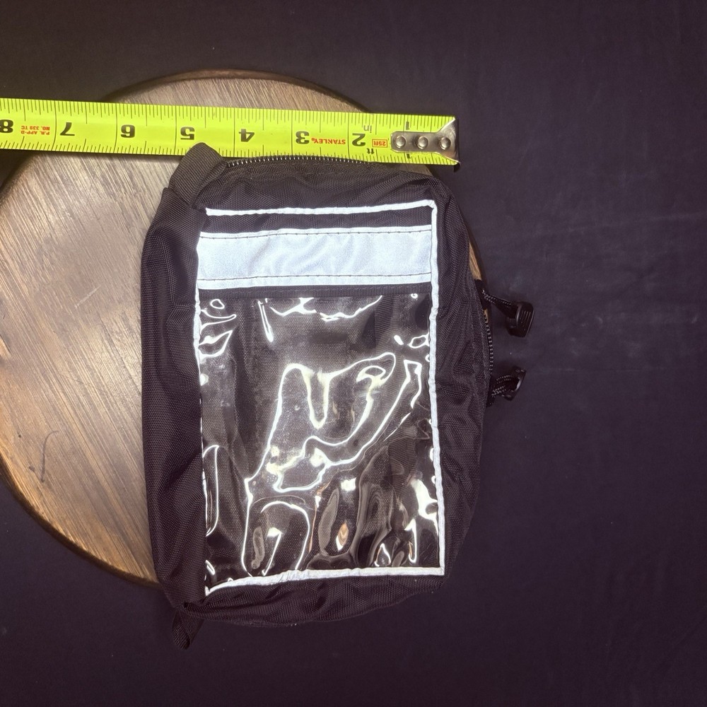 See Through Pouch 8"x 5" Reflective Strips, Hook & Loop Attachment