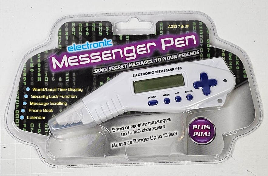 Scholastic Electronic Messenger Pen - New in Box PDA Pen Combo - 10ft Range-zia7