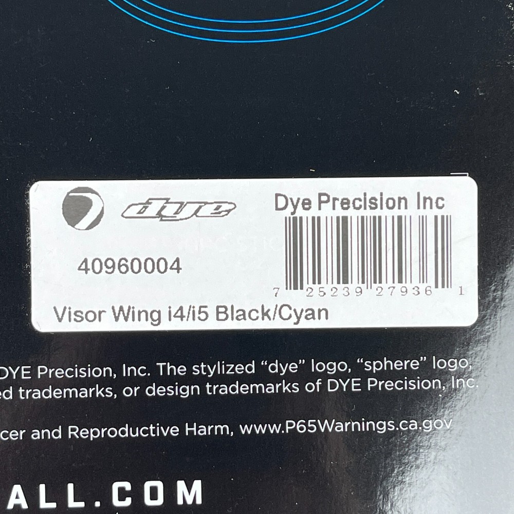NEW Dye I4/I5 Wing Visor - Black/Cyan