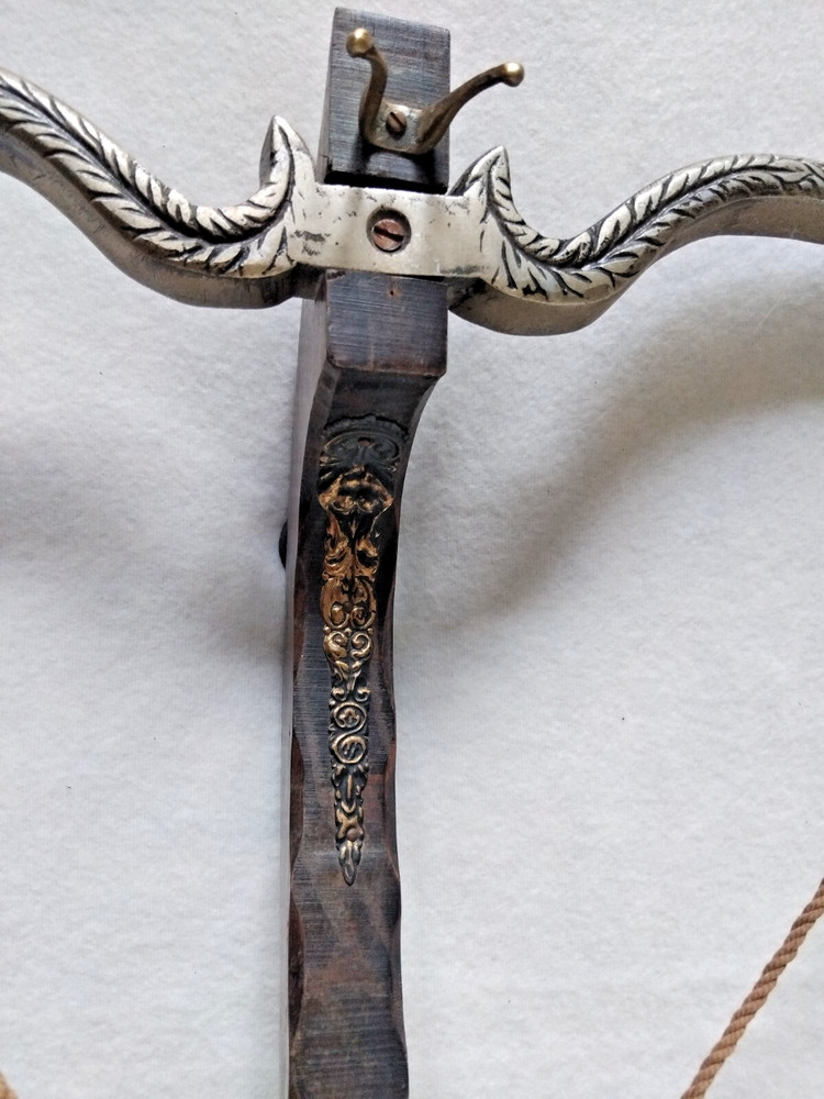 Antique Crossbow Wall Mounted Coat Hook Hanger.