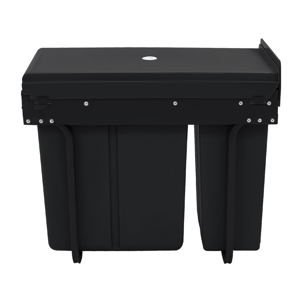 Pull Out Under Cabinet Double Trash Can 10L + 20L Garbage Can Kitchen Waste Bin