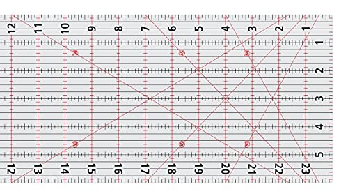 Quilting Ruler 6" x 24" Acrylic Printed Grid Patchwork Sewing Cutting Tool