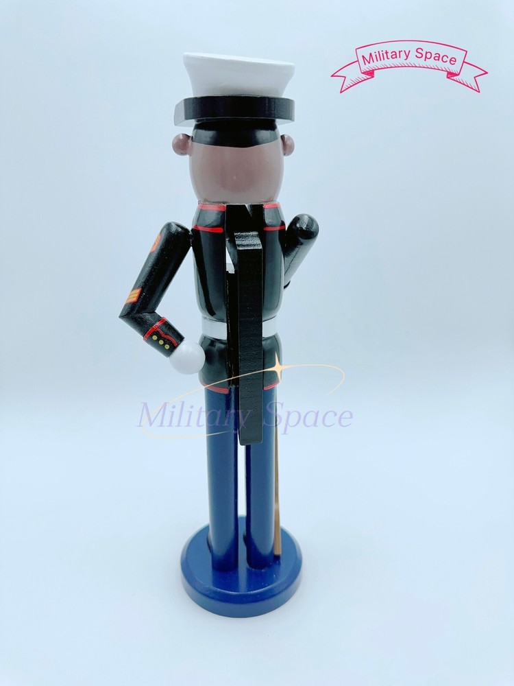MARINE CORPS 12" NUTCRACKER AFRICAN AMERICAN "PARADE REST"