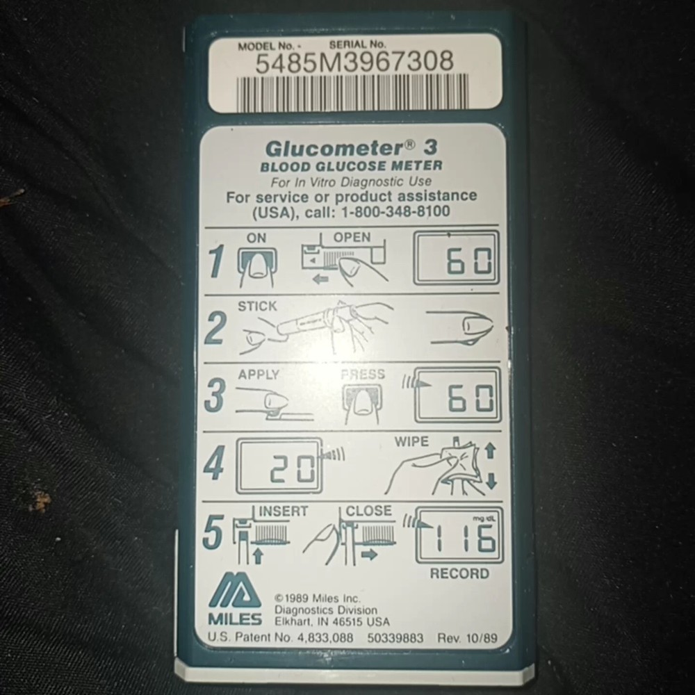 Antique Ames 1989 Glucose Meter