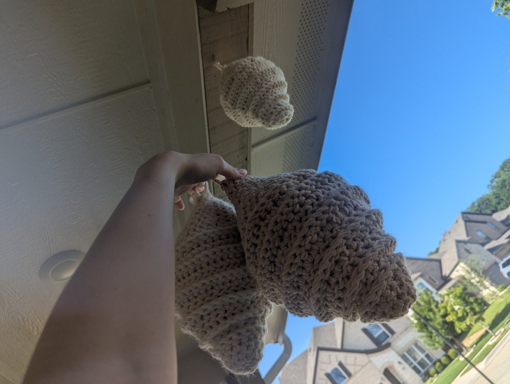 Handmade Crochet Decoy Wasp Nest