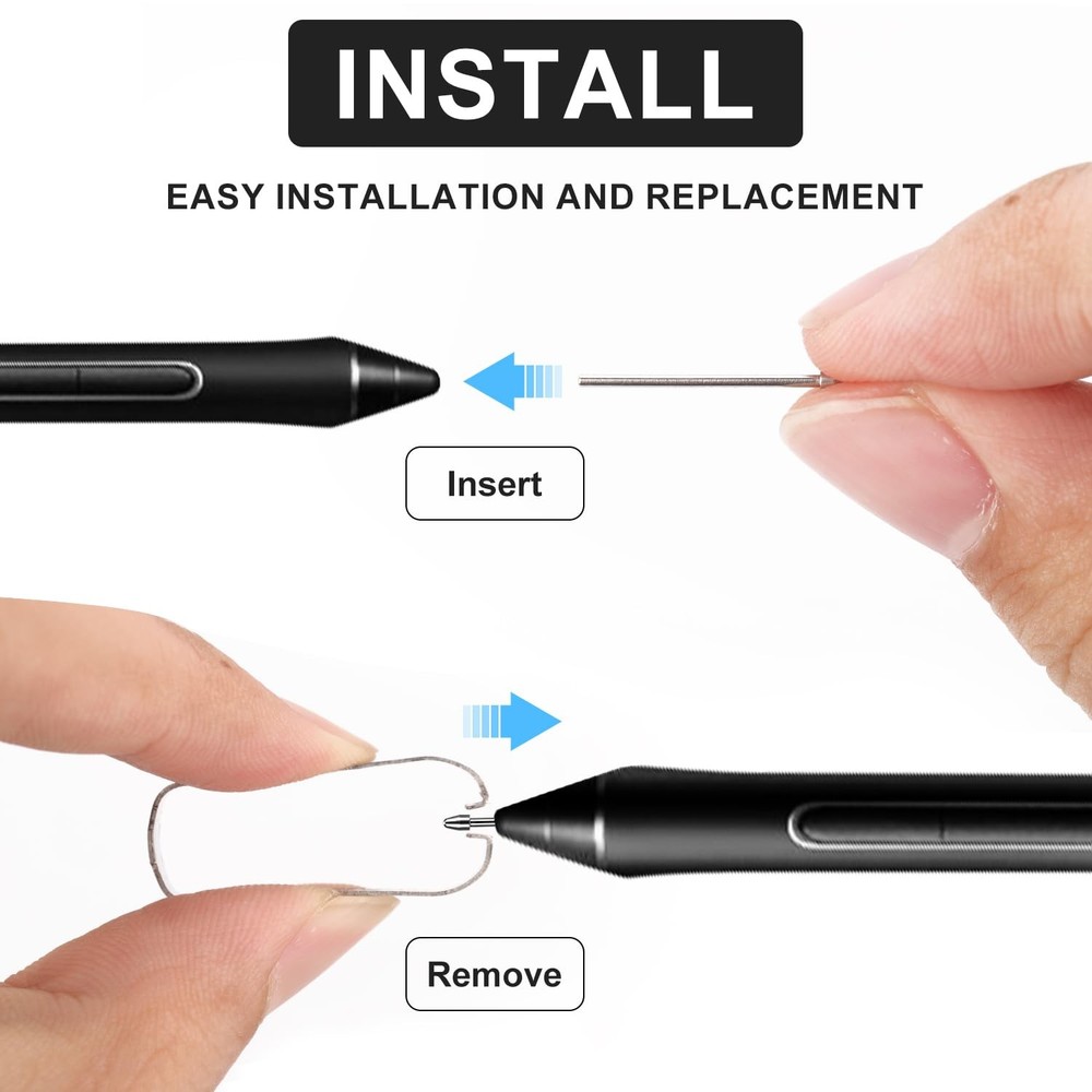 2PCS Pen Tip Replacement for Kindle Scribe Stylus Tips Titanium M, silver