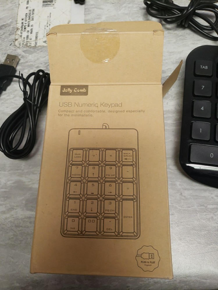 Jelly Comb USB Numeric Keypad Black free ship