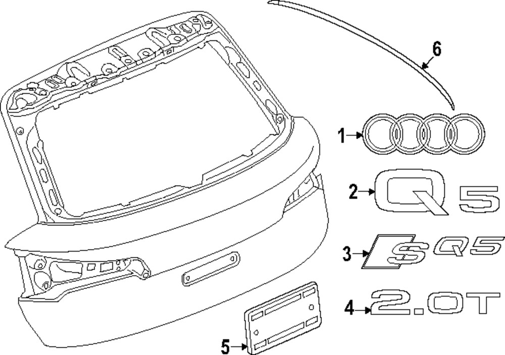 Genuine Audi License Bracket 80A-827-113-A-9B9