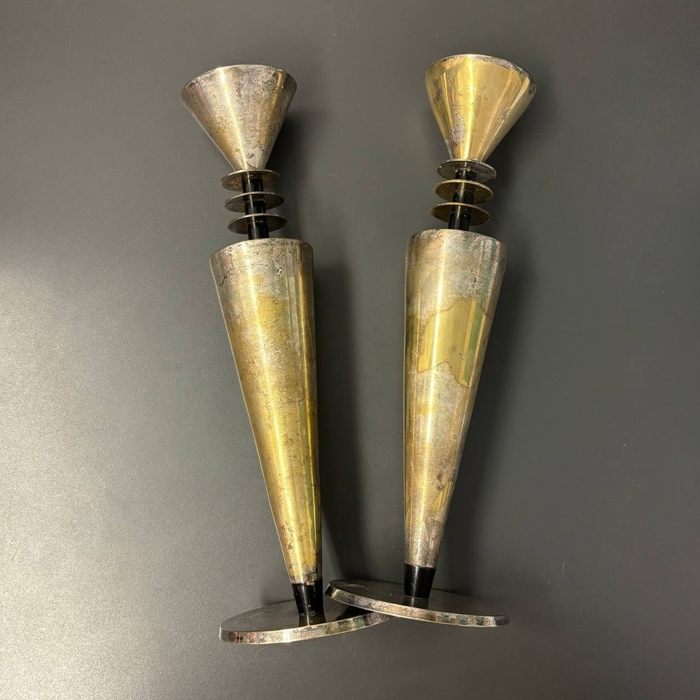 Early 20th century Silver Plate Candlesticks, Pair