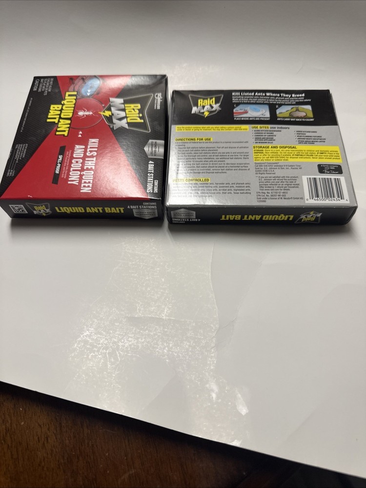 Raid Max Liquid Ant Bait Kills Ants Where They Breed 2 Bait Stations 2 Pack