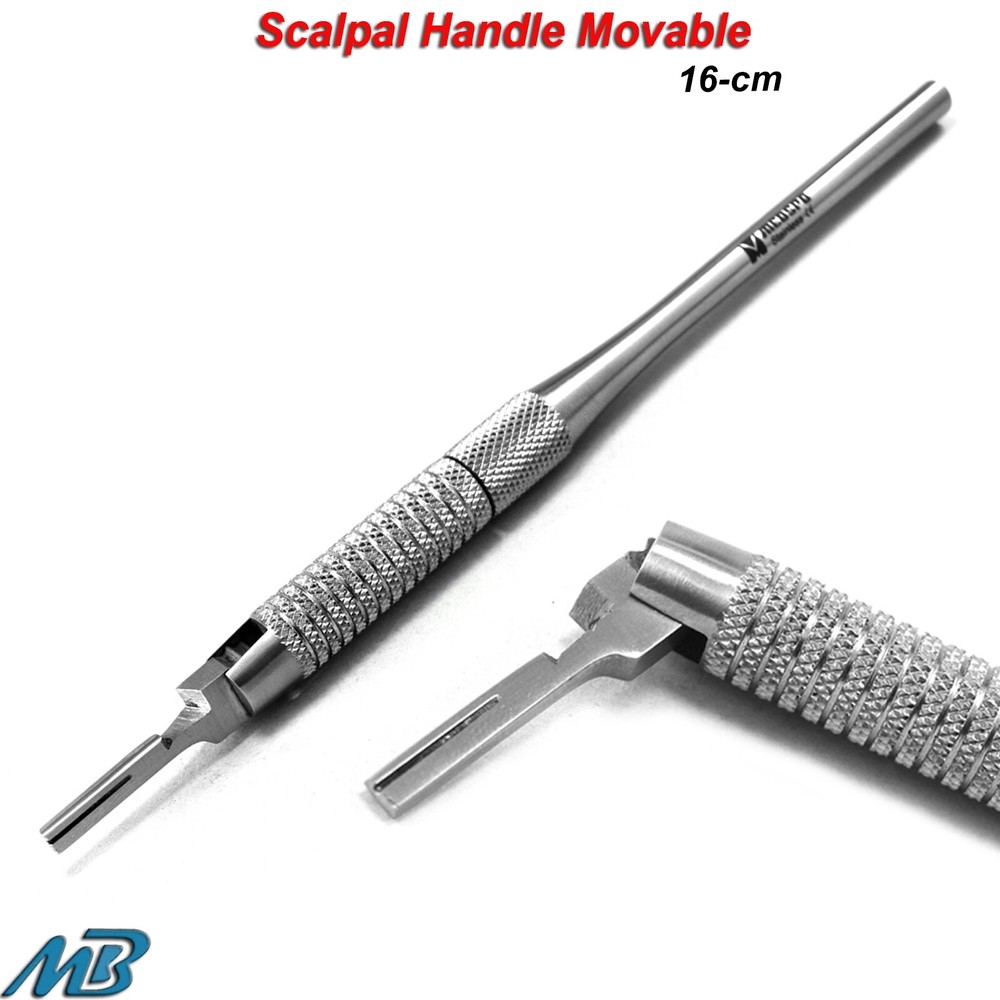 Dental Scalpel BP Handle Moveable Surgical Adjusting Blade Dissection Tools CE