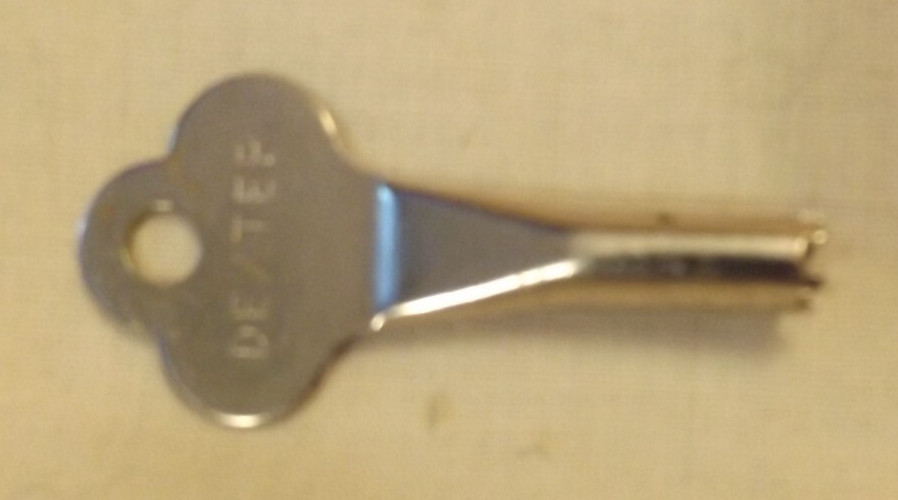 DEXTER Key with Hollow Barrel and teeth on the end