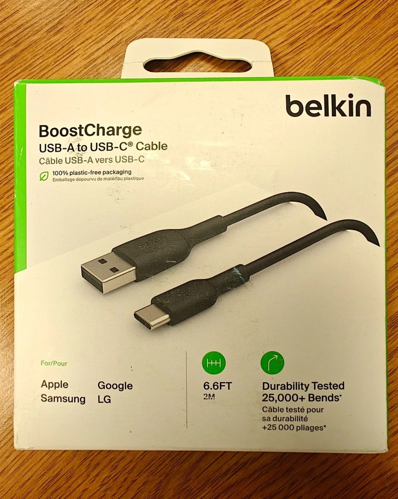 Belkin BoostCharge USB-A to USB-C Cable - 6FT (QTY 1)