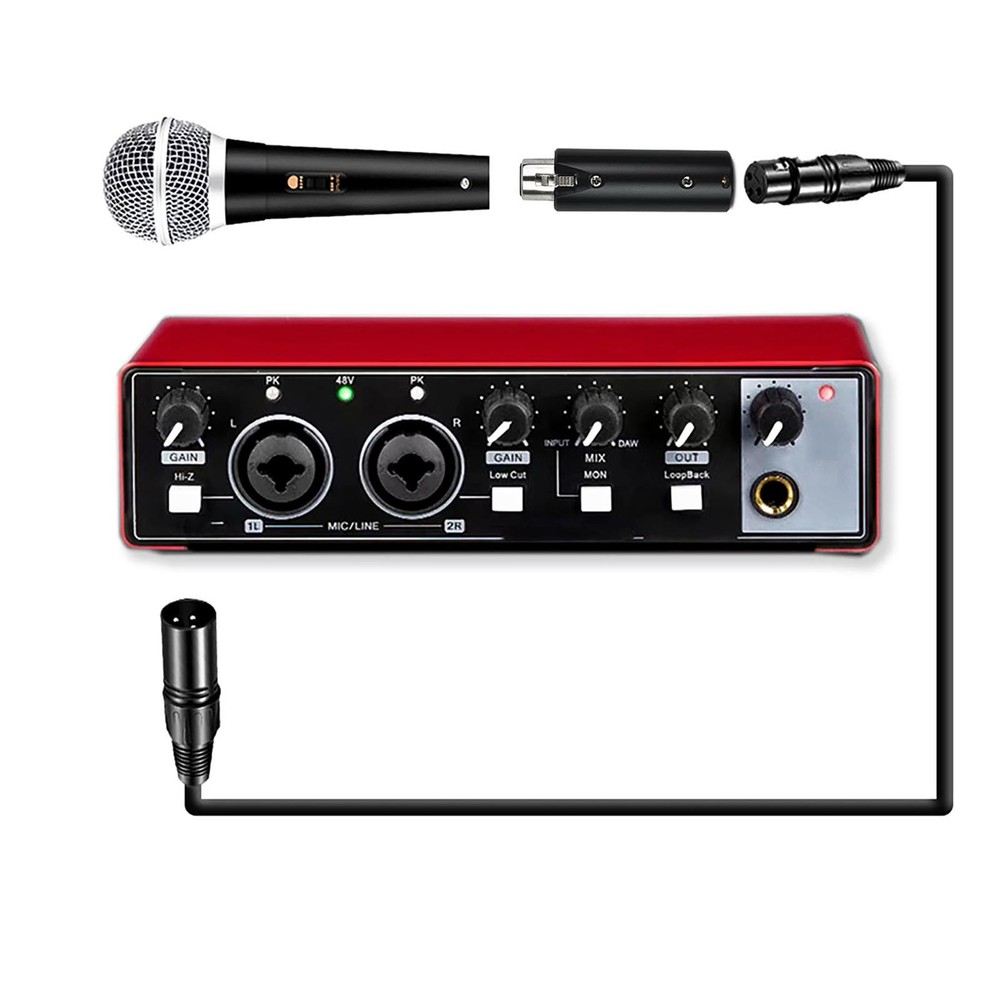 +35dB Microphone Preamp Low Noise For Dynamic Mic 48V Required